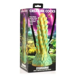 Reptielen Dildo met Stegosaurus Spikes - Groen