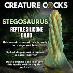 Dildo de Reptil con Púas Estegosaurio - Verde