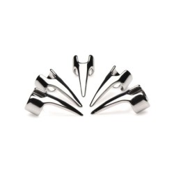 Femdelad Sensationsklo-ringar - Silver