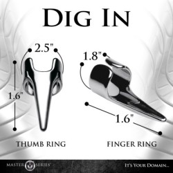 Viieosaline Sensatsiooniline Küüniskinnitus Rõngad - Hõbe