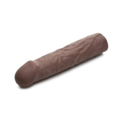 Capa para pénis extra longa JOCK de 3'' - Castanho