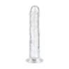 Gele dildo uden kugler - 16 cm