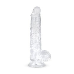 Dildo de gelatina amb boles - 13,5 cm