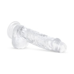 Želejev dildo s kroglicami - 13,5 cm
