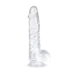 Želé dildo s kuličkami - 15 cm