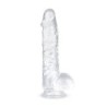 Dildo de gelatină cu bile - 15 cm