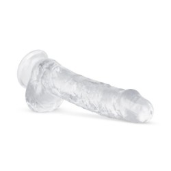 Gelei dildo met ballen - 15 cm