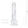 Želejas dildo ar lodītēm - 15 cm