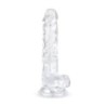 Jelly dildo with balls - 17 cm