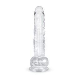 Dildo de gelatina con bolas - 19 cm