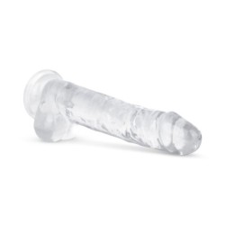 Dildo de gelatina amb boles - 19 cm