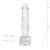 Želė dildo su kamuoliukais - 19 cm