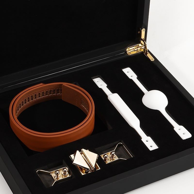 Bal knevel en knevel set - bruin