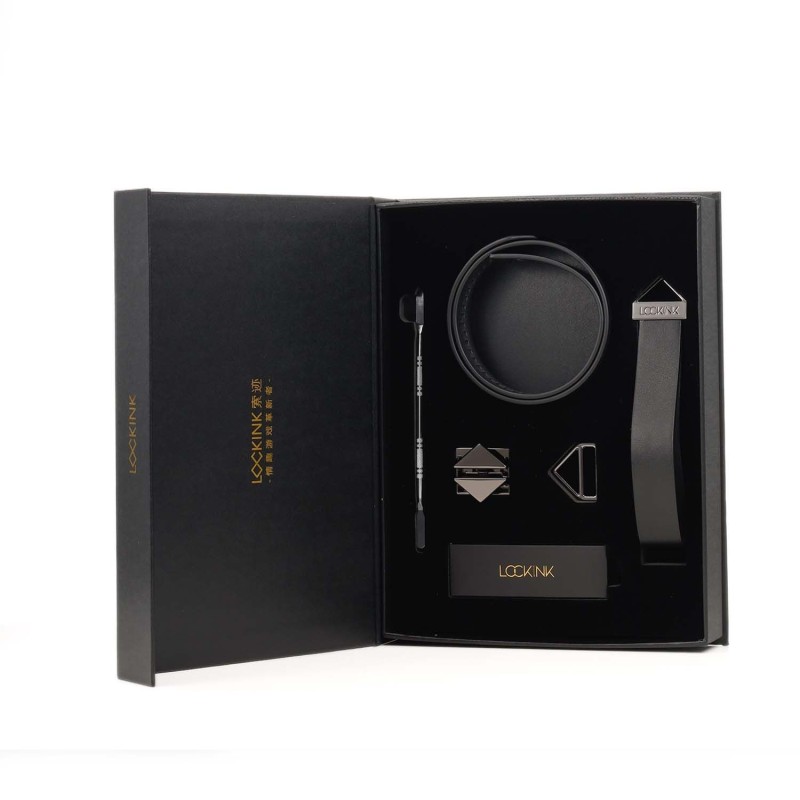 Colier cu Set de Lesă - negru