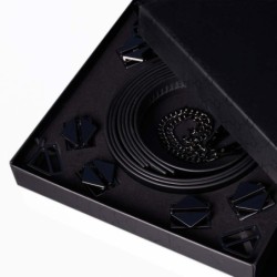 8-delige Bondage Riem Set - zwart