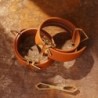 Ensemble de menottes de cheville et de poignet - marron
