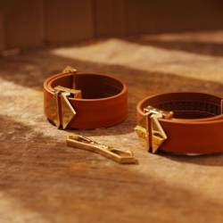 Ensemble de menottes de cheville et de poignet - marron