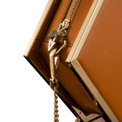 Misteriosa Bolsa Kink Quadrada - marrom