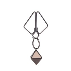 Nippelklemmen met zware hanger - grijs