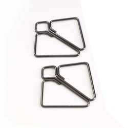 Nippelklemmen met zware hanger - grijs