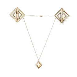 Pinces à tétons ajustables avec pendentif lumineux - or