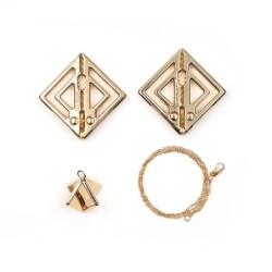 Pinces à tétons ajustables avec pendentif lumineux - or