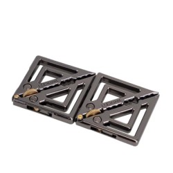 Regulowane klipsy na sutki z zawieszką świetlną - szare