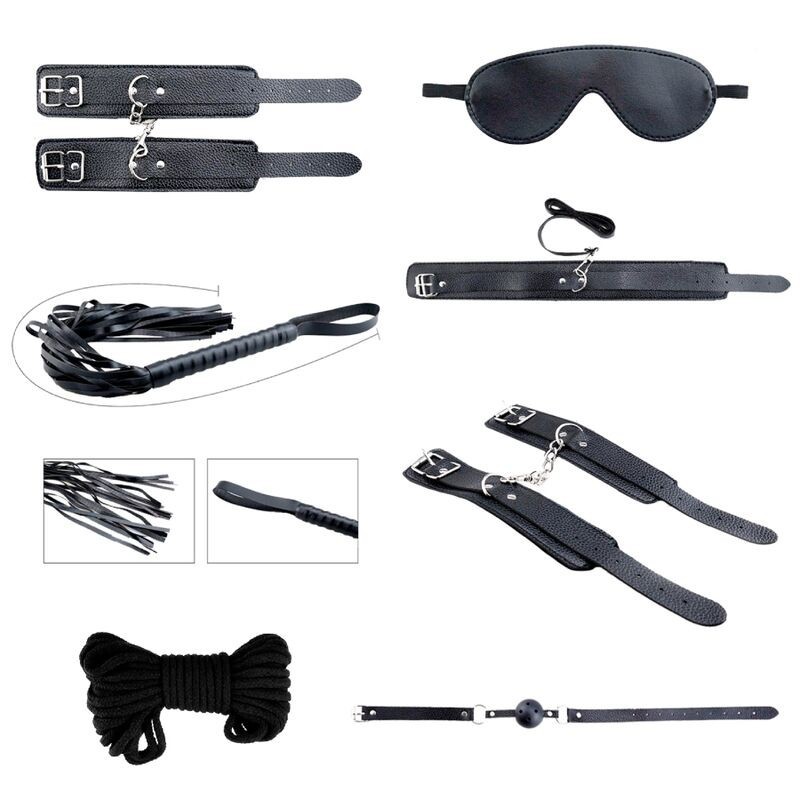 Kit Desideri Segreti 7 Pezzi Bdsm Nero