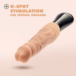 Dr. Skin Silicone - Dr. Knight - Dildo Vibratore con Movimento di Spinta - Beige