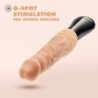Dr. Skin Silicona - Dr. Knight - Consolador Vibrador amb Moviment d'Empenta - Beix