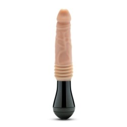 Dr. Skin Silikon - Dr. Knight - Vibrator Dildo mit Stoßbewegung - Beige