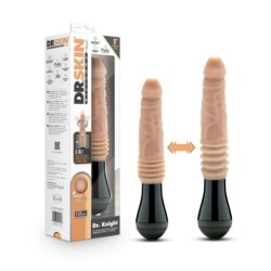 Dr. Skin Silicone - Dr. Knight - Dildo Vibratore con Movimento di Spinta - Beige
