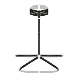 Sutien ham cu bretele și dantelă Viola - negru