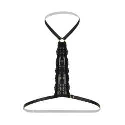 Nat-kys Bralette Harness med stropper - sort