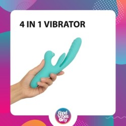 Lisa zajček vibrator s potiskom in stimulatorjem točke G
