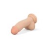 Gode avec testicules 12 cm - Beige
