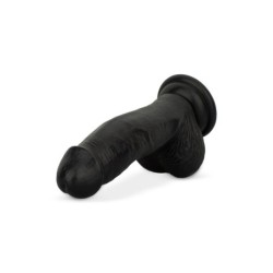 Dildo com testículos 12 cm - Preto