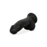 Dildo com testículos 12 cm - Preto