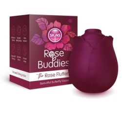 Skins Rose Buddies - Różowy Wibrator Flutterz - Burgund