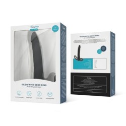 Dildo s kroužkem na penis - Černá