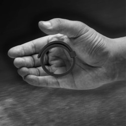 Anello per pene Rooster Jason regolabile con fascia resistente - Nero