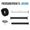 Anello per pene Rooster Jason regolabile con fascia resistente - Nero