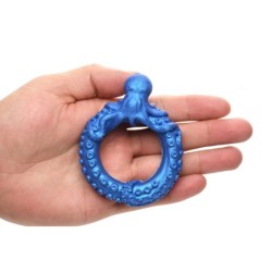 Anillo para pene de silicona Poseidon's Octo-Ring - Azul