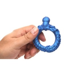 Anell per a penis de silicona Poseidon's Octo-Ring - Blau