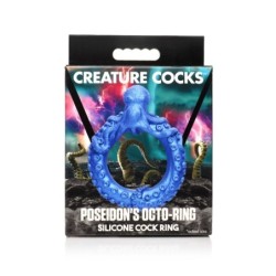 Anillo para pene de silicona Poseidon's Octo-Ring - Azul