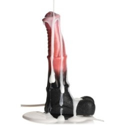 Centaur Explosion Dildo de Silicona con Eyaculación - Negro/Rojo