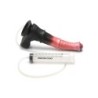 Centaur Explosion Dildo de Silicona con Eyaculación - Negro/Rojo