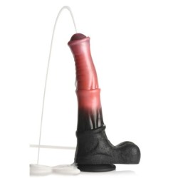 Dildo Centaure Explosion de Silicona amb Ejaculació - Negre/Vermell
