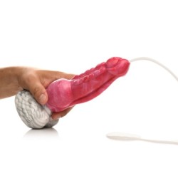 Resurrector Phoenix Silikonski Dildo z Ejakulacijo - Rdeča/Bela