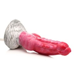 Resurrector Phoenix Silikon Dildo mit Ejakulation - Rot/Weiß